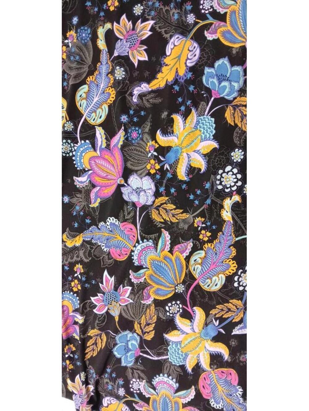 Iman Sleeveless Maxi Dress Womens Size 5XT Black And Bright Floral Vneck... - Picture 7 of 12